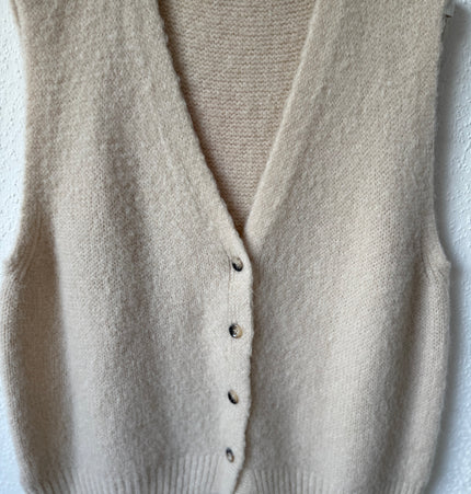 Weste Cardigan zum Knöpfen beige