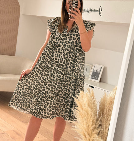 Midi Leo Kleid Musselin