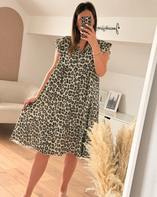 Midi Leo Kleid Musselin