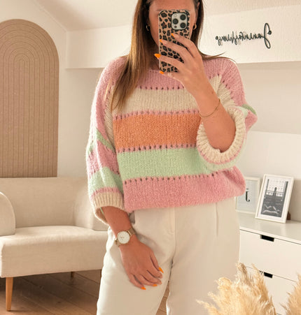 Gestreifter Strickpullover