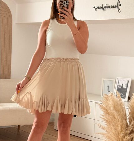 Volant Rock in Beige