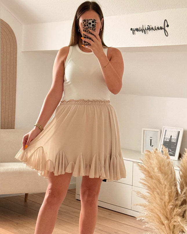 Volant Rock in Beige