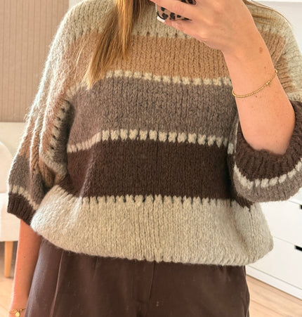 Strickpullover gestreift