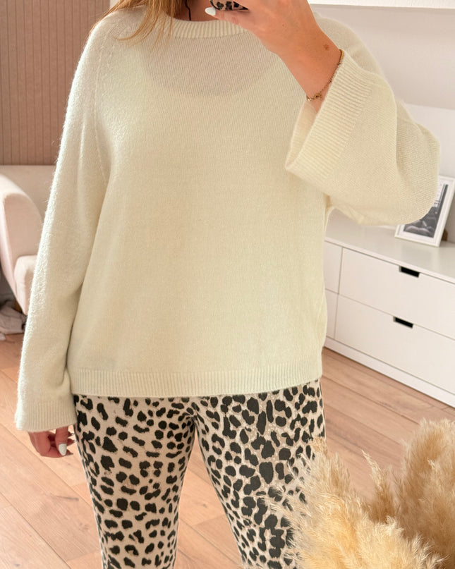 Weicher Alpaka Pullover weiß