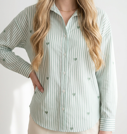 Gestreifte Herzchen-Bluse
