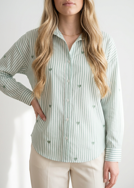 Gestreifte Herzchen-Bluse