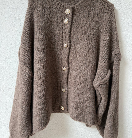 Strickjacke braun