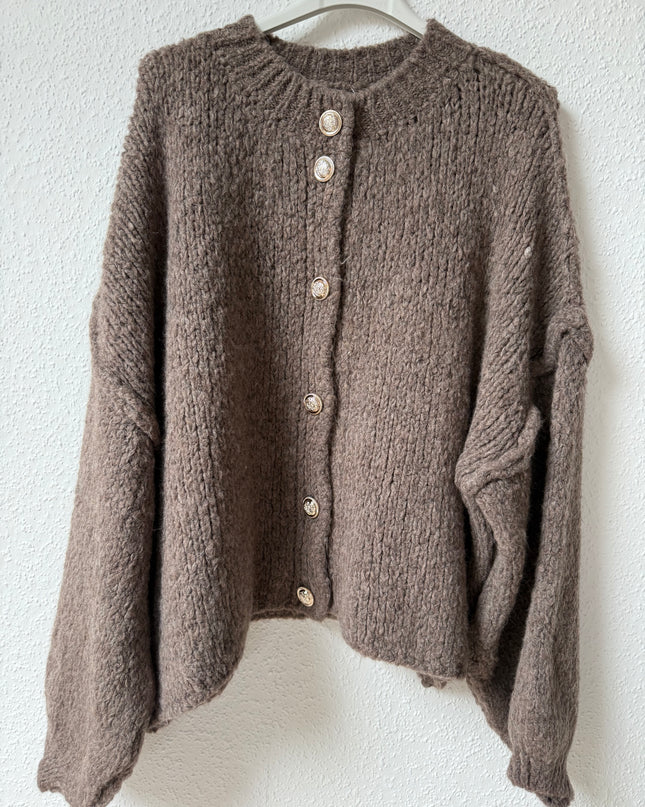 Strickjacke braun