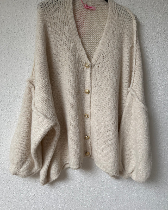 Lange Oversize Strickjacke