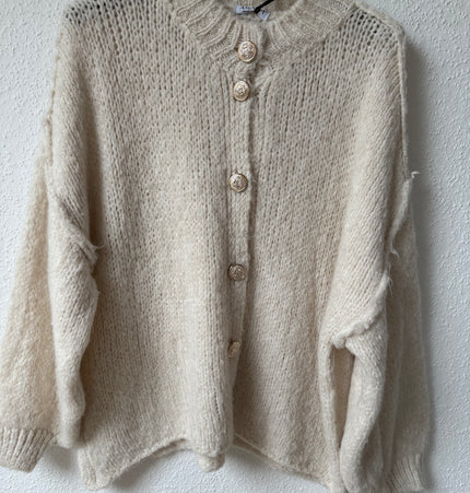 Strickjacke beige