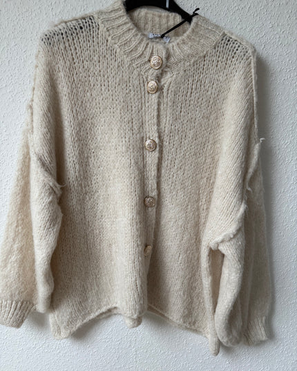 Strickjacke beige