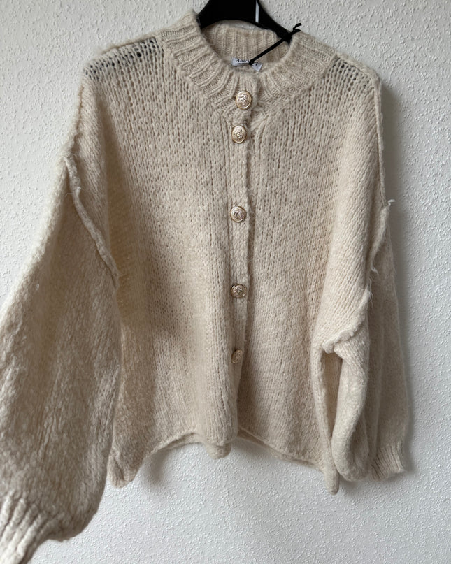 Strickjacke beige
