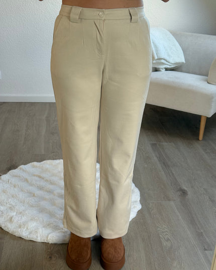 Stoffhose Beige