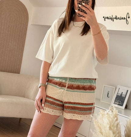 Boho Häkelshort