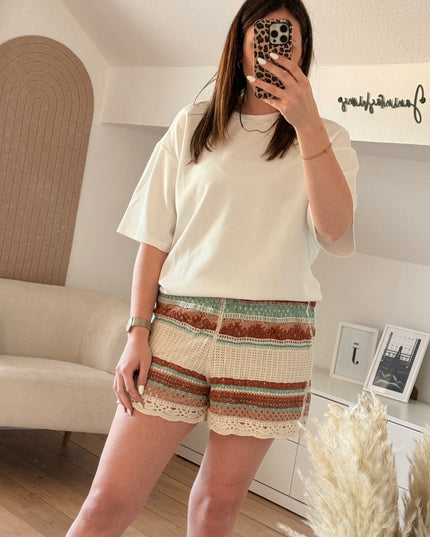 Boho Häkelshort