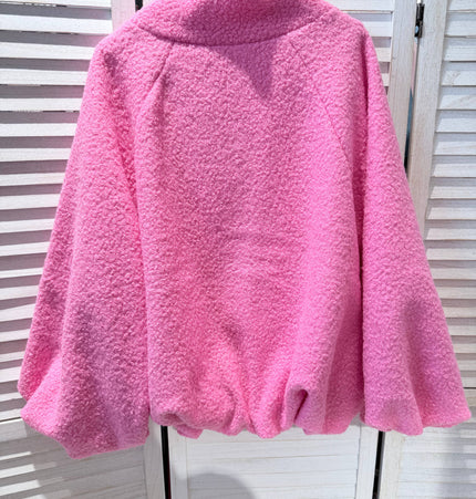 Jacke mit Reißverschluss und Stehkragen: Rosa / SIE