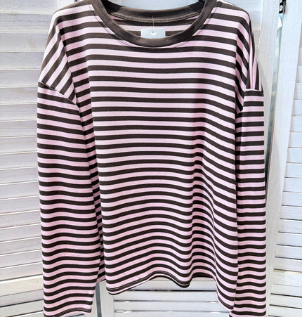 Gestreiftes T-Shirt: Rosa / SIE